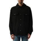 Black denim shirt