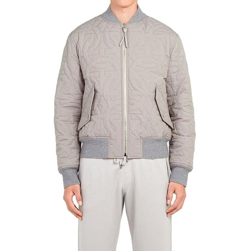 Bomber grigio in poliestere