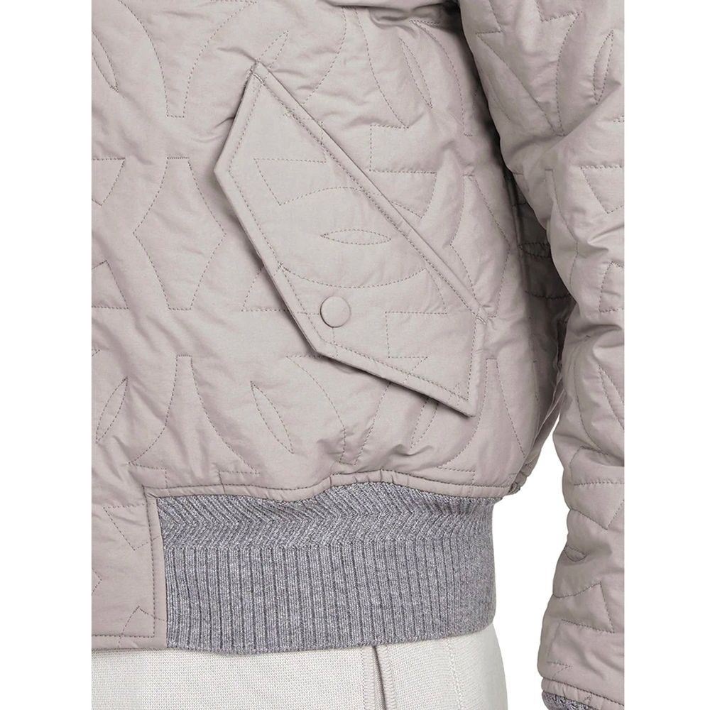 Grey polyester bomber jacket
