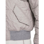 Grey polyester bomber jacket