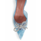 Denim effect heels