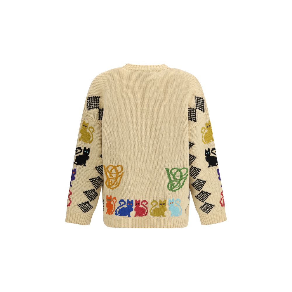 Multicolor wool fleece cardigan