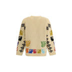Multicolor wool fleece cardigan