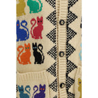 Multicolor wool fleece cardigan