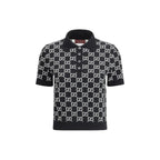 Polo in jacquard di lana