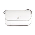 White leather shoulder bag