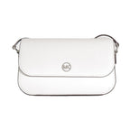 White leather shoulder bag