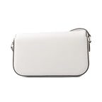White leather shoulder bag