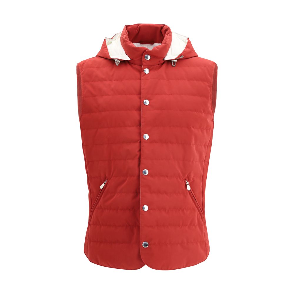 Multicolor polyester sleeveless jacket