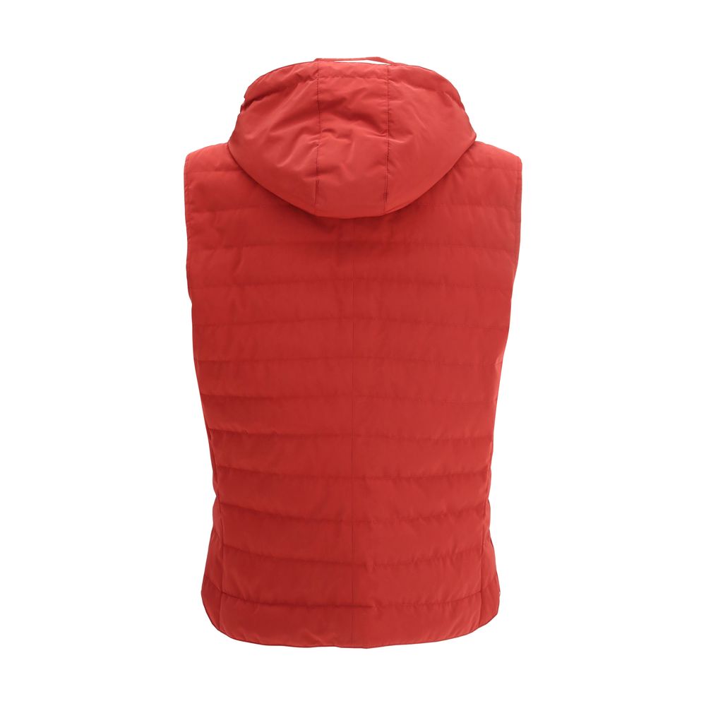 Multicolor polyester sleeveless jacket