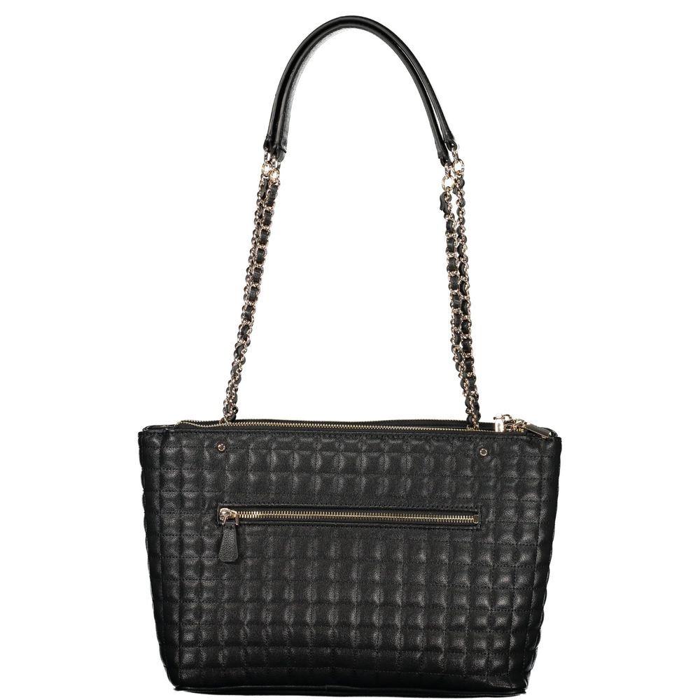 Women's black polyurethane bag