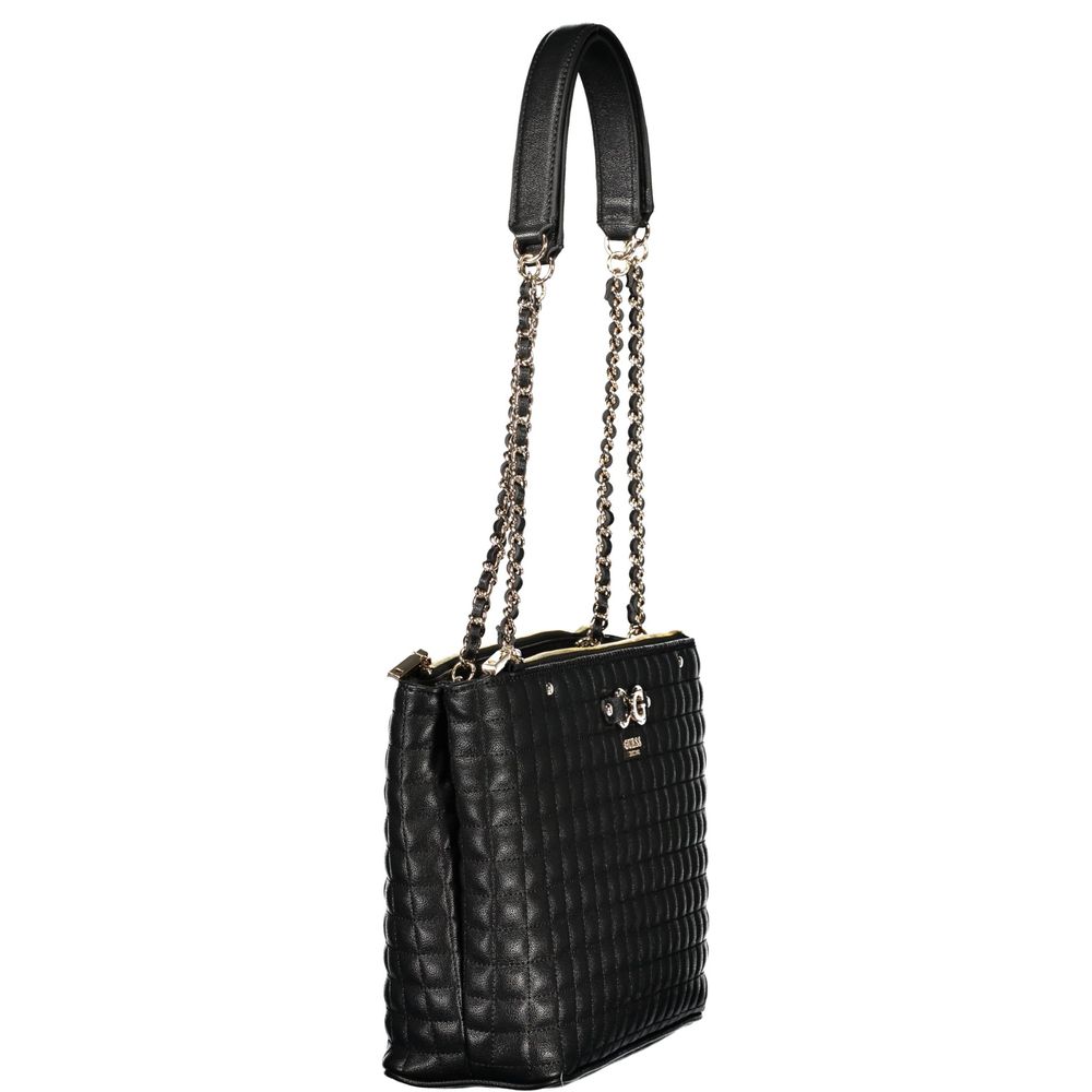 Women's black polyurethane bag