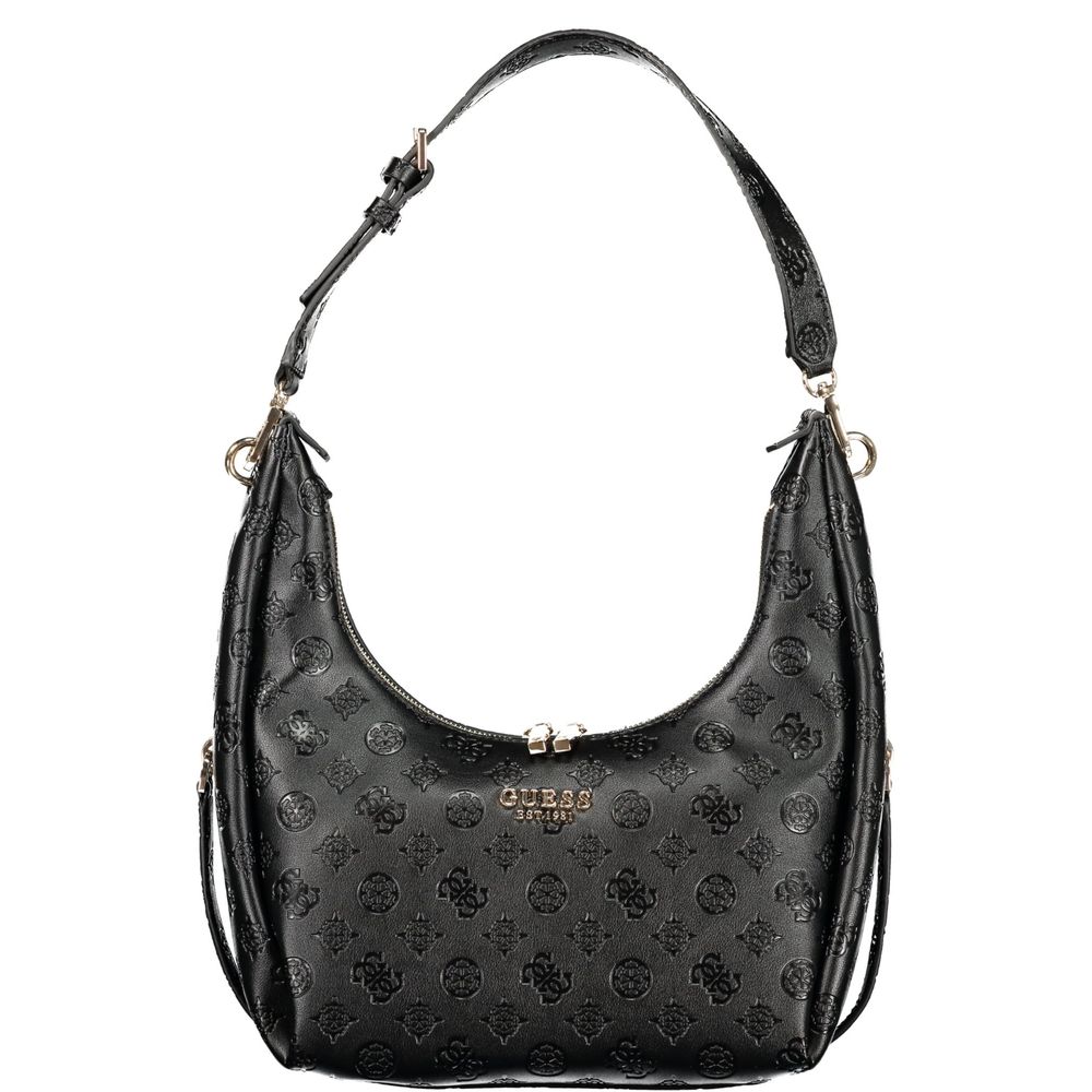 Women's black polyurethane bag