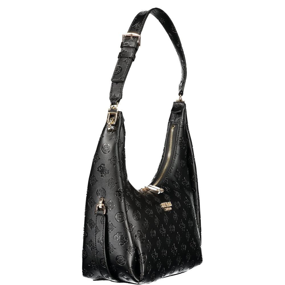 Women's black polyurethane bag