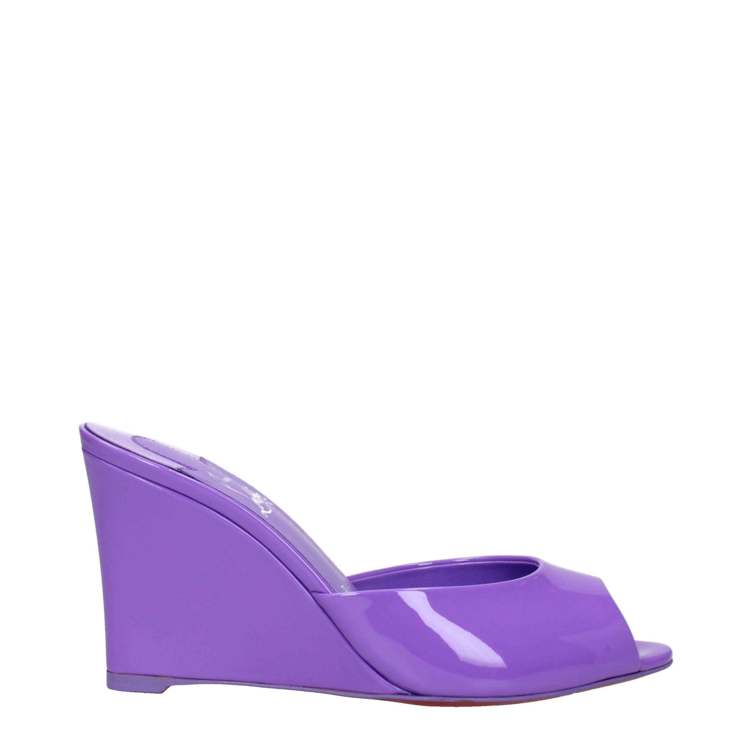 Tacchi viola in pelle