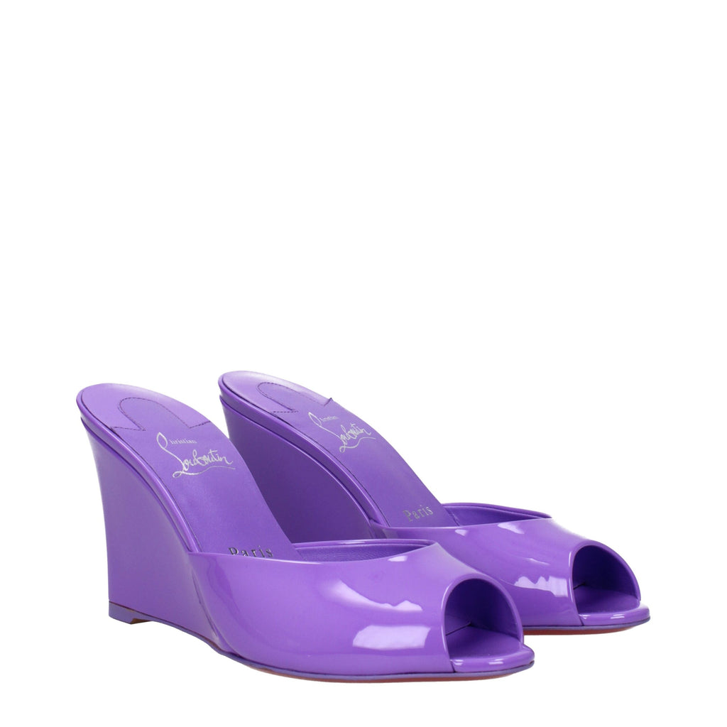 Tacchi viola in pelle