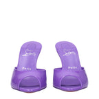 Tacchi viola in pelle