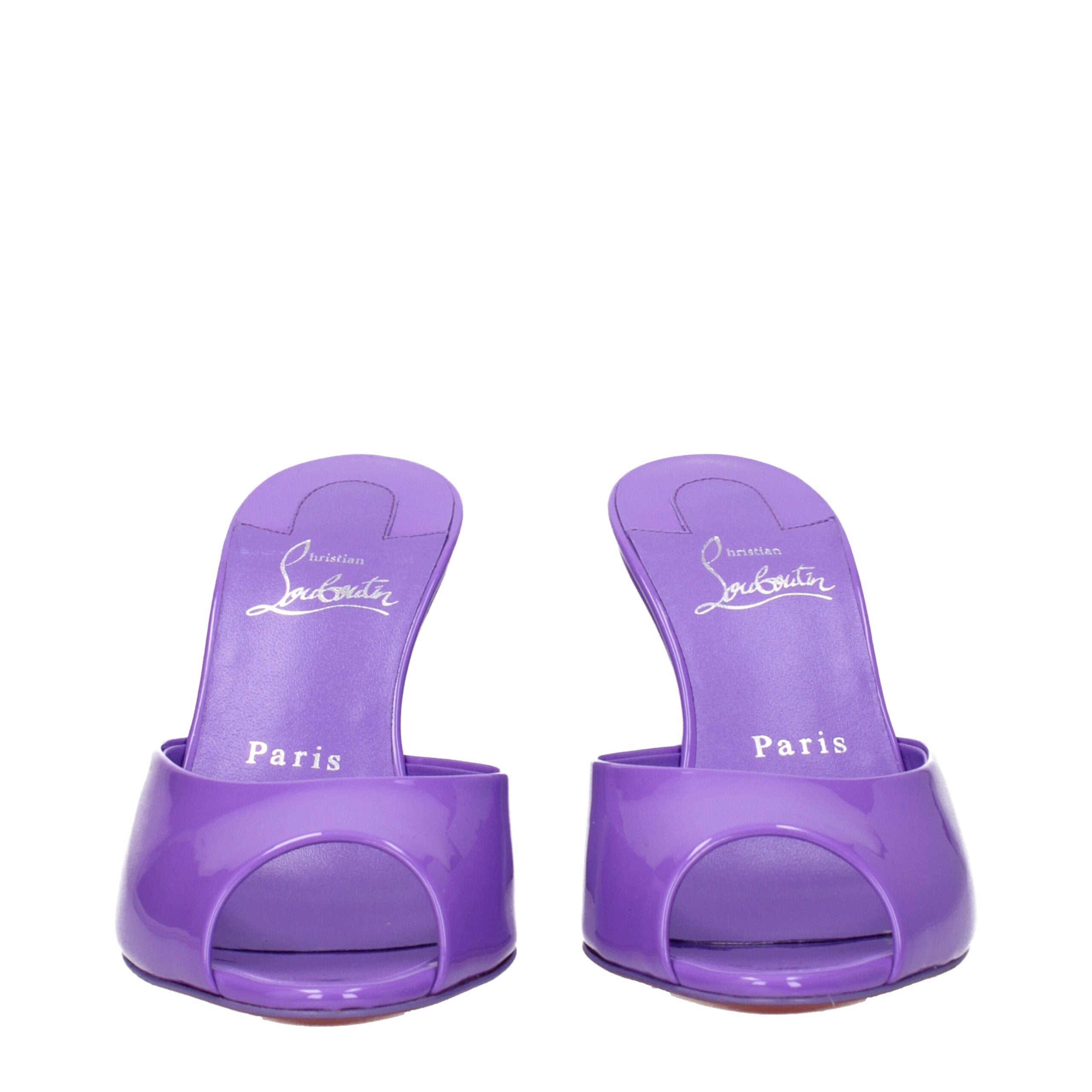 Tacchi viola in pelle