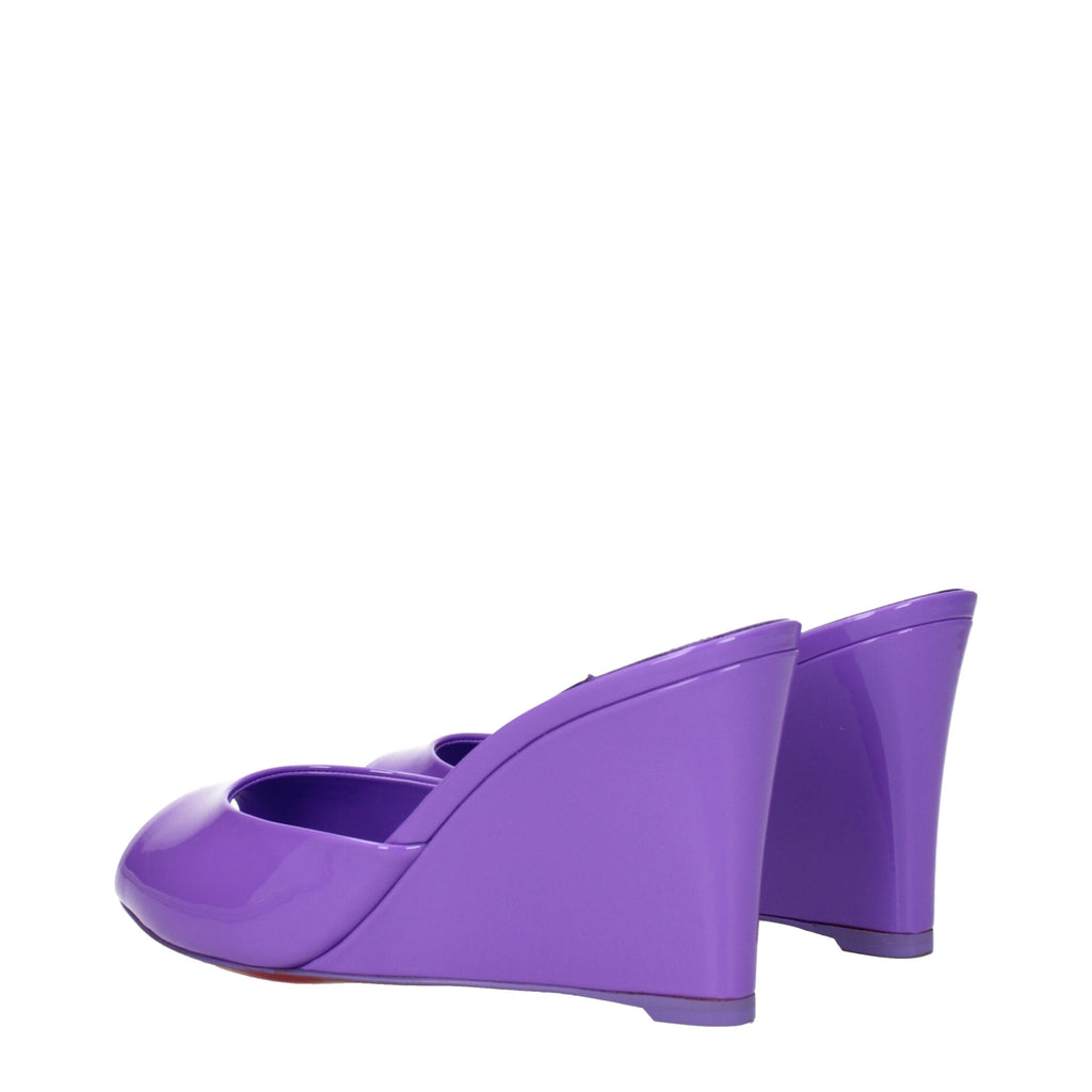 Tacchi viola in pelle