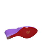 Tacchi viola in pelle