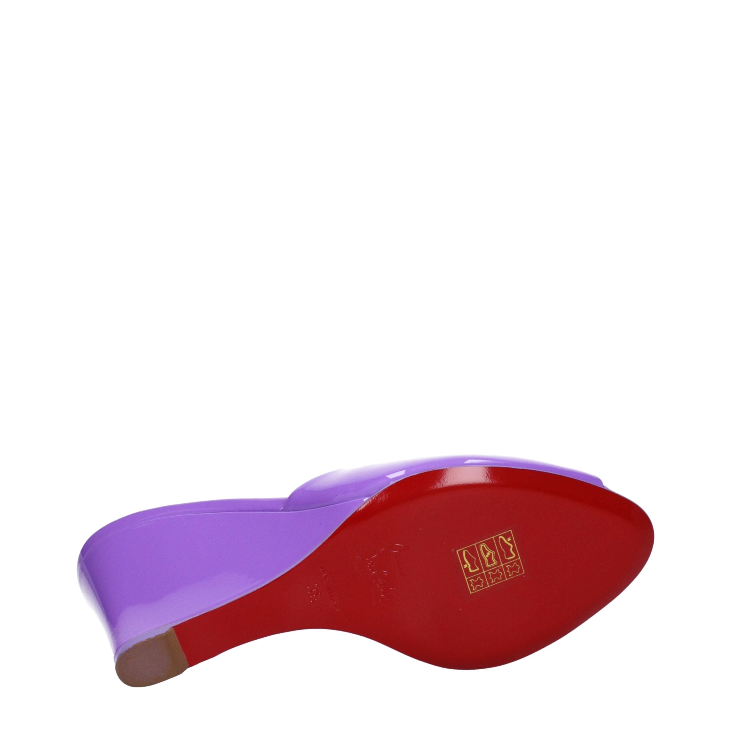 Tacchi viola in pelle