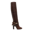 Brown calfskin boots