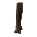 Brown calfskin boots
