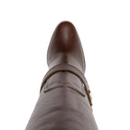 Brown calfskin boots