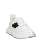 Sneakers con dettagli argento