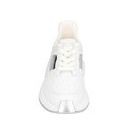Sneakers con dettagli argento