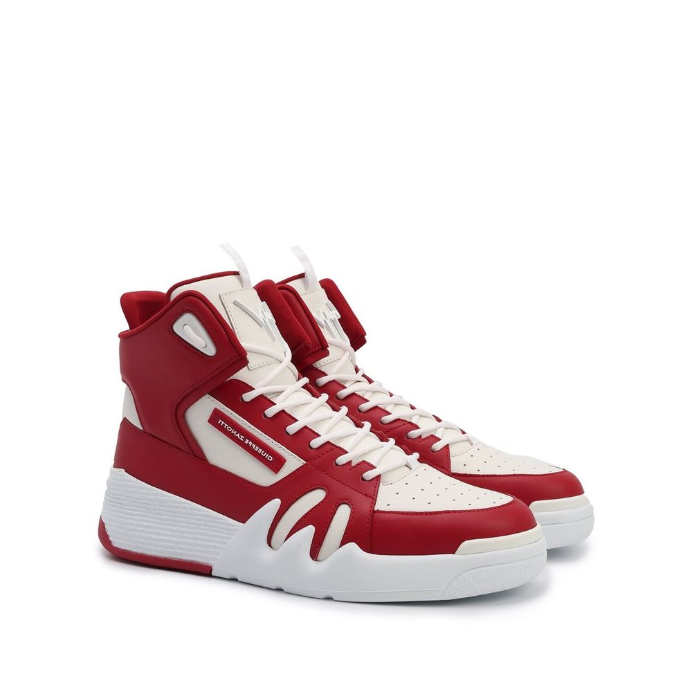 Multicolour calfskin high-top sneakers