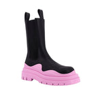 Black calfskin Chelsea boots