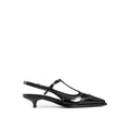 Leather pumps with a medium heel