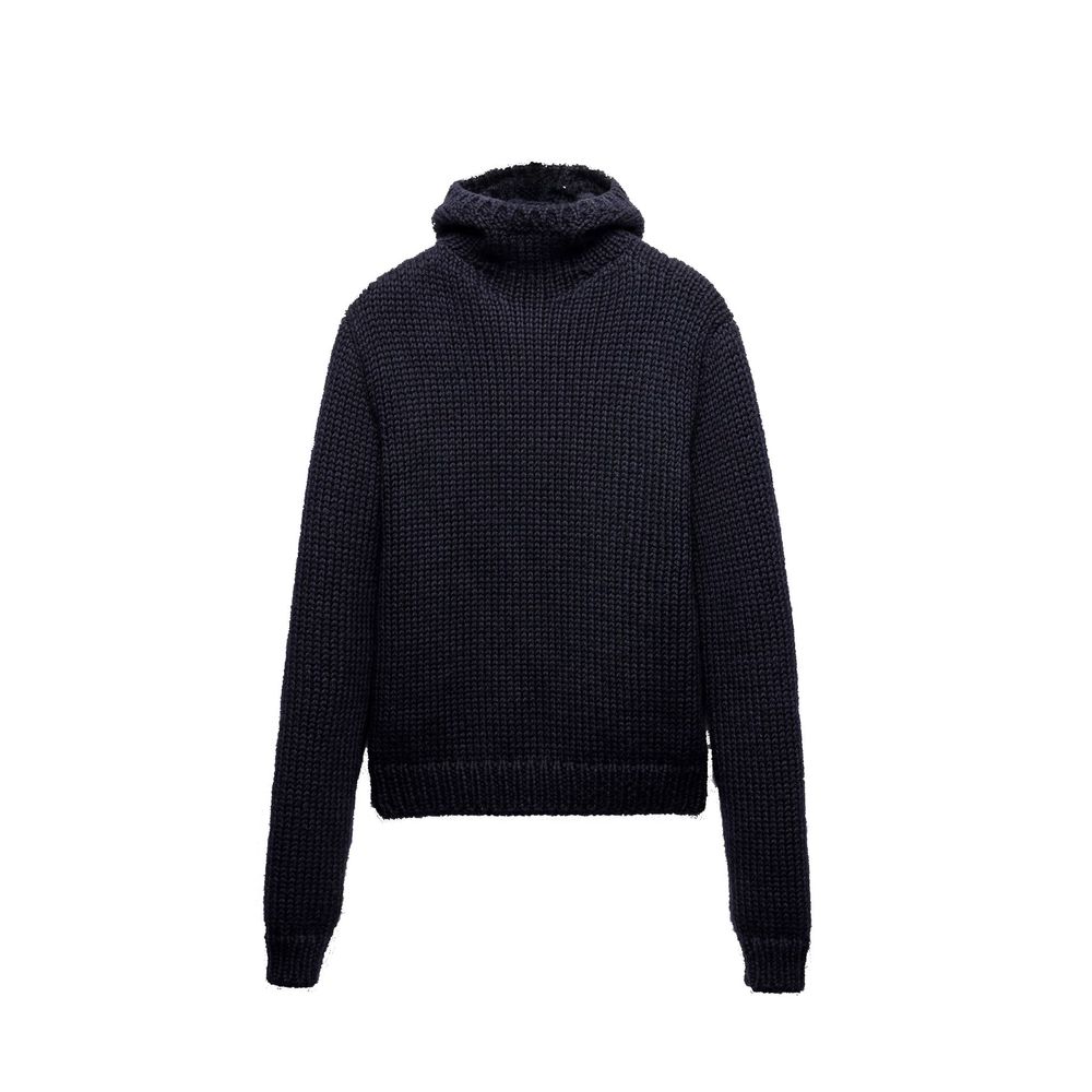 Blue wool turtleneck sweater
