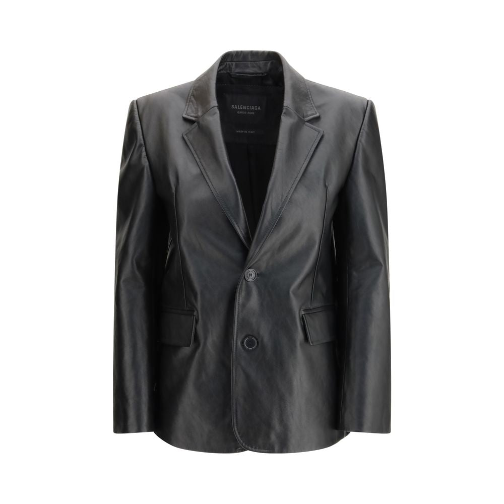 Giacca in pelle nera