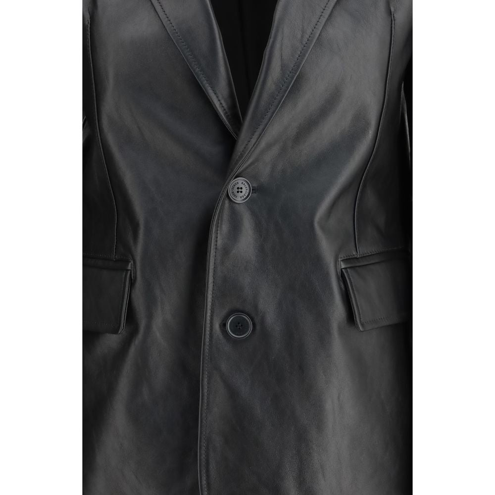 Giacca in pelle nera