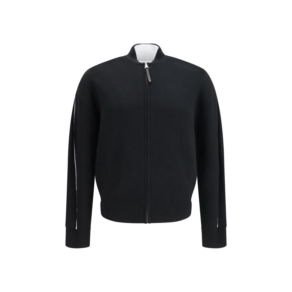 Black wool cardigan