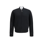 Black wool cardigan