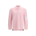 Polo a maniche lunghe Textured Piqué 4-Bar in cotone