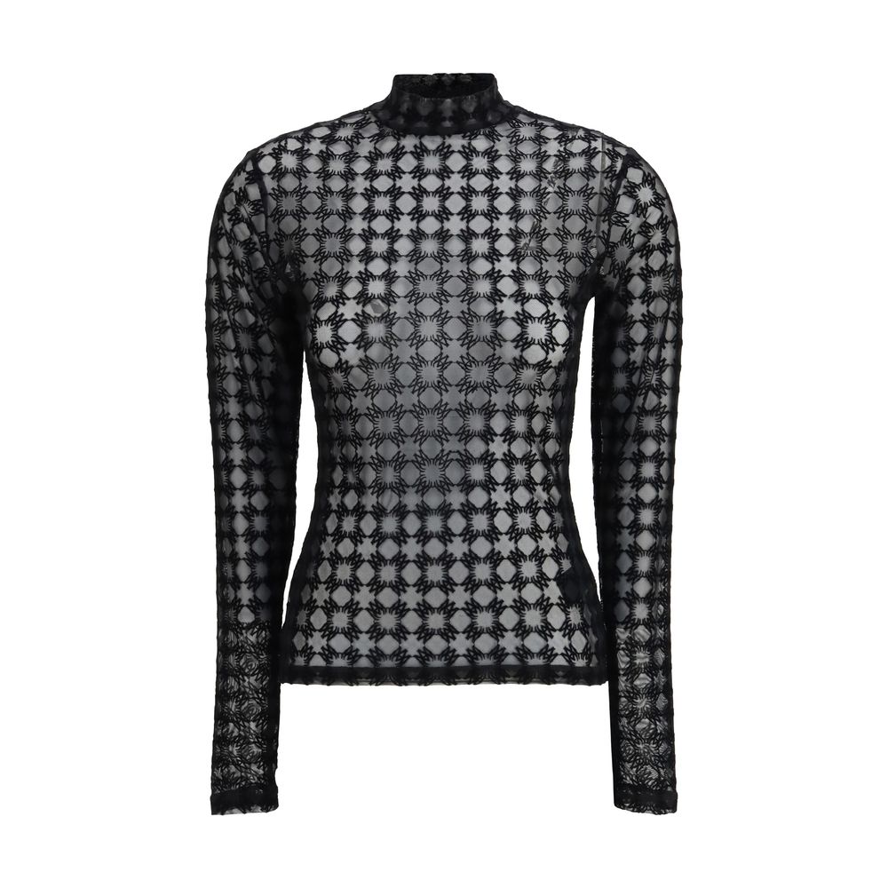 Camicia in poliestere nero