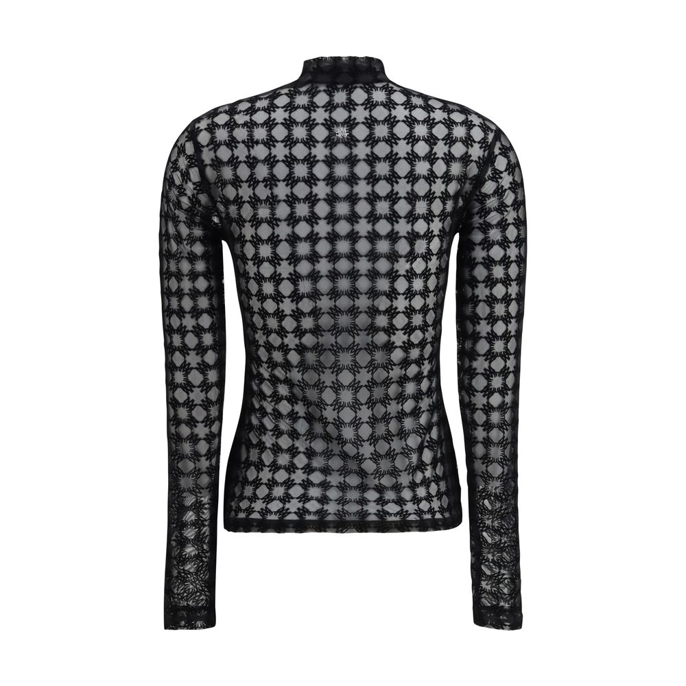Camicia in poliestere nero