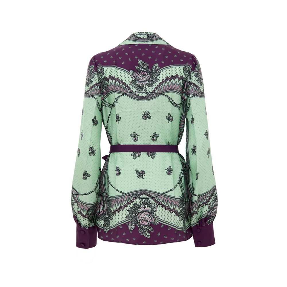 Camicia in seta bicolore