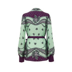 Camicia in seta bicolore