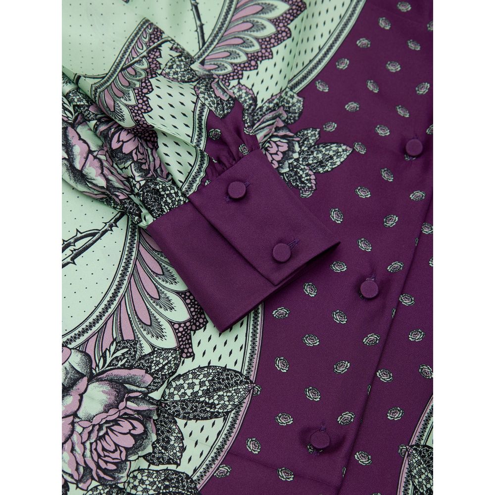 Camicia in seta bicolore
