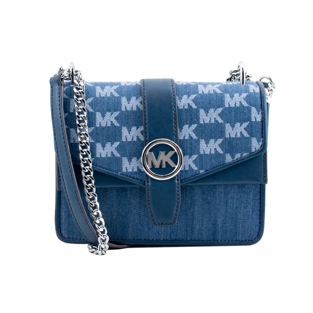 Borsa a tracolla in tela blu