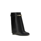 Leather Shark ankle boots