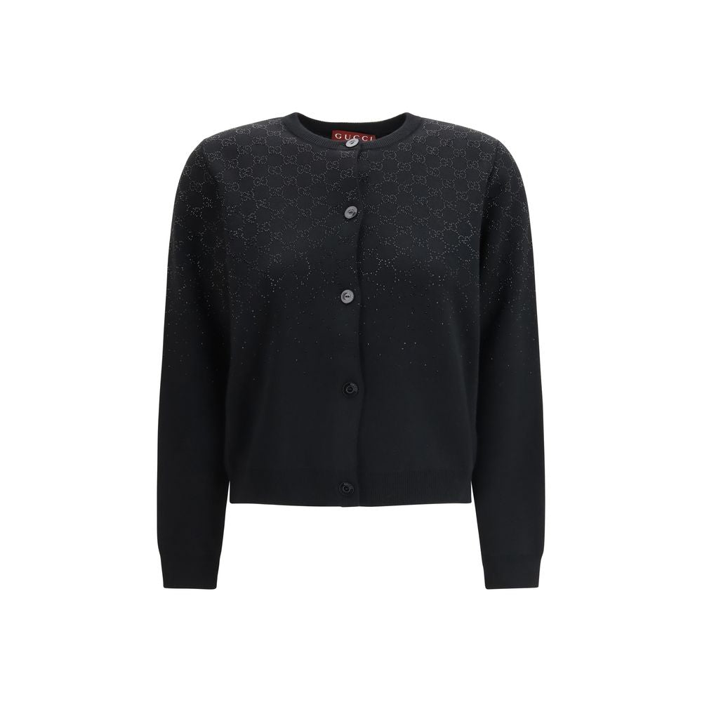Cardigan in lana nera