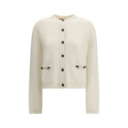 Cardigan beige in lana