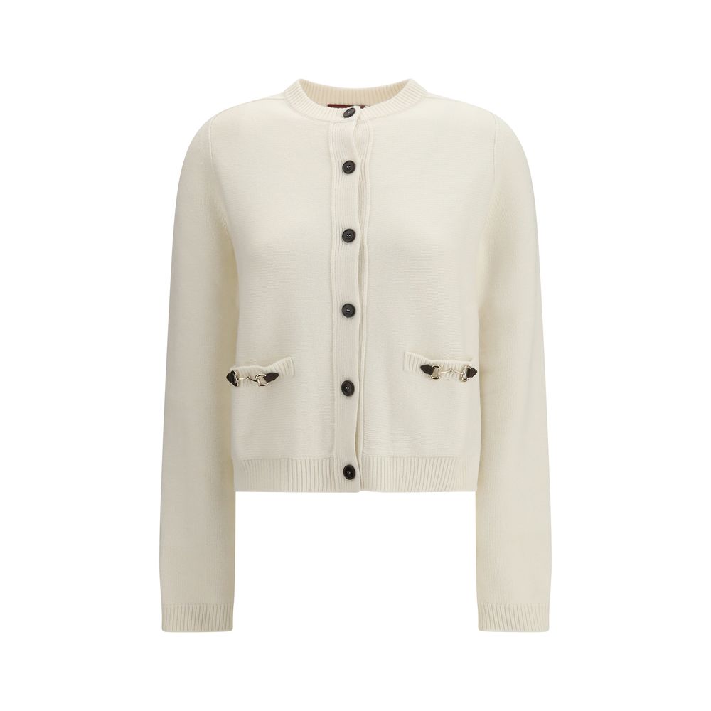 Cardigan beige in lana