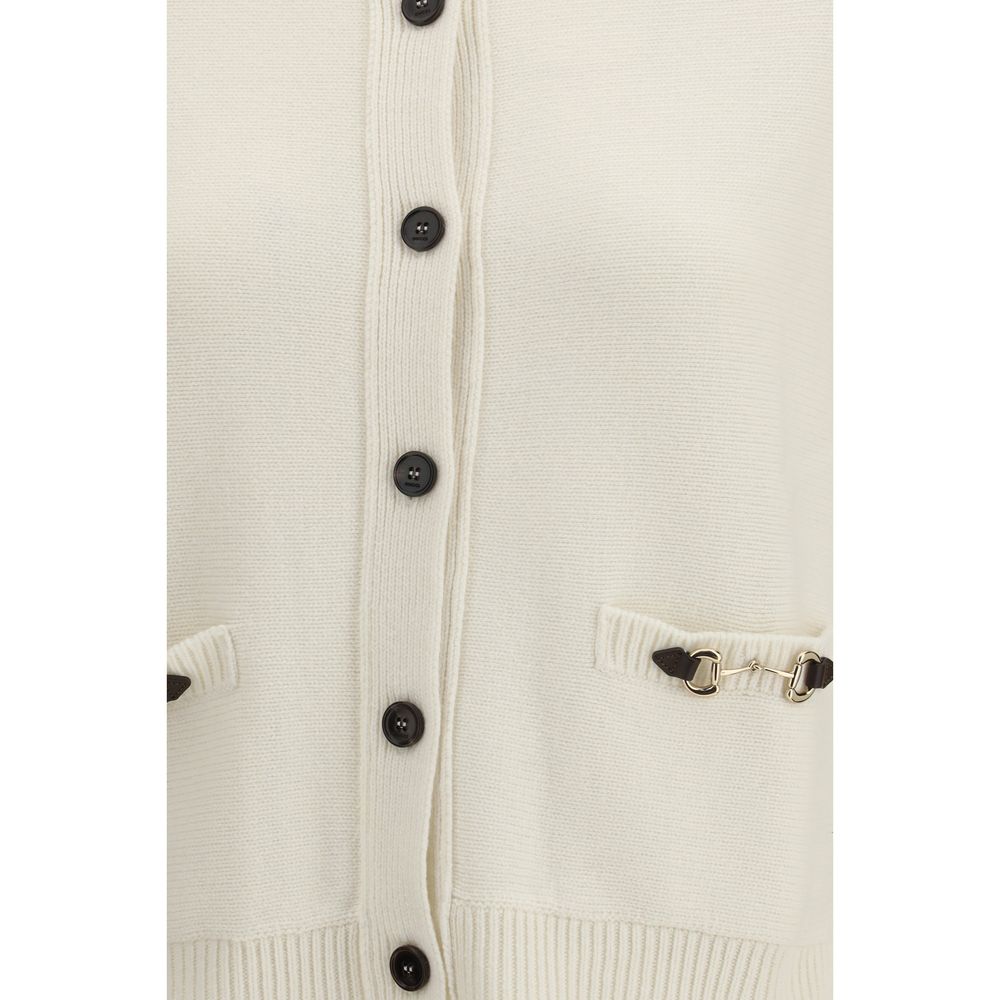 Cardigan beige in lana